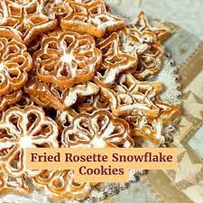 fried rosette snowflake cookies video rose cookies rosettes cookie recipe rosette cookies