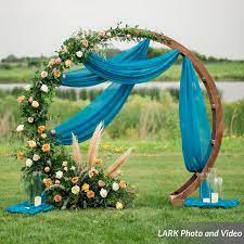 A circle wedding arch takes some time and preparation, but is much easier if you create it with artificial flowers rather than fresh. Stunning Wedding Arches Backdrops 360sitevisit