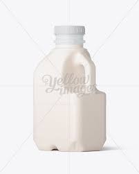 Frosted Plastic Jug With Milk Mockup Back Half Side View In Jug Scoop Mockups On Yellow Images Object Mockups Plastic Jugs Mockup Free Psd Design Mockup Free