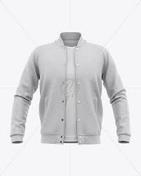 Open Heather Varsity Jacket Mockup Front View Baseball Bomber Jacket And T Shirt In Apparel Mockups On Yellow Images Object Mockups Clothing Mockup Mockup Free Psd Shirt Mockup