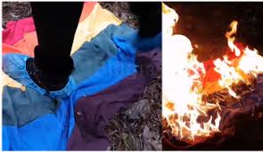 But 6 protesters from 6 different countries found a way to show lgbt. Lithuanian Police Investigates A Recording Of Men Trampling Wetting And Burning Lgbt Flag Lgl
