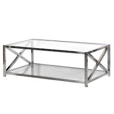 Traditional temptation put together a space with a more traditional look. Brooklyn Glass Steel Coffee Table Oliver Matthews