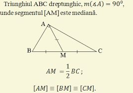 Se da δ abc dreptunghic in a. Teorema Medianei In Triunghiul Dreptunghic Chart Line Chart