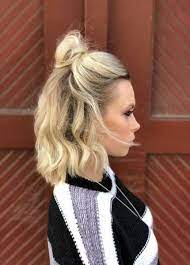 Super Hairstyles Everyday Medium Half Up 34 Ideas Hair Styles Half Up Bun Bun Hairstyles