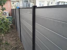 Cloture De Jardin Composite Anthracite A Mons En Baroeul Cloture Jardin Cloture Horizontale Jardins
