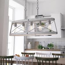 500,000 lights & home furnishings. Patriot Lighting Bea White Wash Faux Wood And Galvanized 5 Light Island Light At Menards Farmhouse Light Fixtures Home Decor Island Lighting