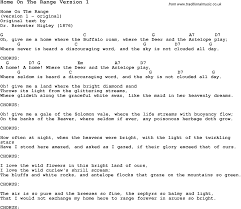 Traditional Song Home On The Range Version 1 With Chords Tabs And Lyrics Traditional Song Home On The Range Ukelele Chords
