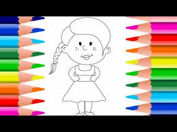 Welcome to our supersite for interactive & printable online coloring pages! How To Fill Colour On Girl For Kids And Toddler Youtube