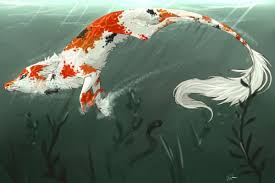 Koi By Andiliion On Deviantart Fantasy Creatures Mythical Animal Anime Wolf