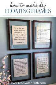 Diy floating shelves are really easy to make! Diy Floating Frame Tutorial Reminders Of God S Word In Our Home