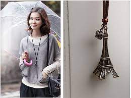 Torre Eiffel Colores Disponibles Dorada Y Plateado Fashion Pendant Necklace Necklace