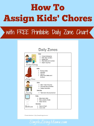 How To Assign Kids Chores With A Free Printable Daily Zone