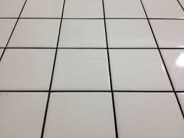 White Floor Tile With Black Grout Just Looks Bad White Tiles Black Grout White Tile Floor White Tiles