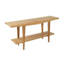 Solid Teak Console Table From The Boomerang Collection By Summit Furniture Summit Furniture Outdoor Furniture Inspiration Hospital Furniture