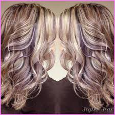 Want to add dimension to blonde hair? Awesome Blonde Hair With Purple Lowlights Blonde Hair With Highlights Purple Highlights Blonde Hair Hair Styles
