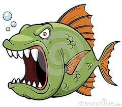 Angry Fish Cartoon Fish Vector Cartoon Sea Animals Cartoon Fish