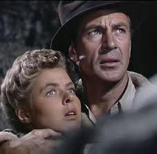 Gary Cooper and Ingrid Bergman,during the filming of SARATOGA TRUNK (1945) 