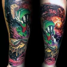 Marvin the martian by gothicraft on deviantart. 40 Marvin The Martian Tattoo Designs For Men Cartoon Ink Ideas