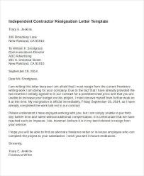 Instead of having a permanent worker that takes direction from the company, your business would use an independent contractor who works under their own guidance. Contractor Resignation Letter Template 4 Free Word Pdf Format Download Free Premium Templates