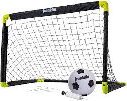 We have soccer goals for backyards to suit all budgets and requirements! Amazon Com Franklin Sports Kids Mini Soccer Goal Set Backyard Indoor Mini Net And Ball Set With Pump Portable Folding Youth Soccer Goal Set 36 X 24 Black Sports Outdoors