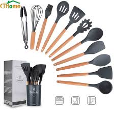 Small kitchen tools and gadgets. Silicone Cookware Set Kitchen Utensils Cooking Sets Kitchen Kit Accessories Gadgets Tools With Holder Box Nonstick Eco Friendly Cookware Sets Aliexpress