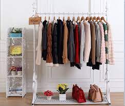 Wrought iron coat rack hanger floor indoor IKEA shelf creative fashion  European clothing store clothes rack|clothes rack|rack videoclothes powder  - AliExpress