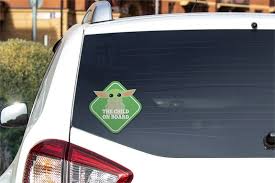 Download Baby Yoda The Child On Board Svg Dxf Png The Mandalorian Car Sign