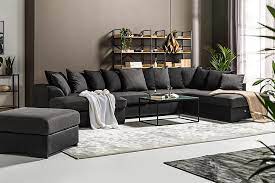 Memphis U Sofa Med Divan Venstre Morkegra Trademax No