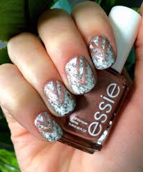 Rose gold metallic nail design #11. Marble And Rose Gold Nails Nail Art Amino