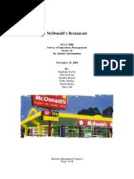 Here you will find frequently asked mcdonald's crew member interview questions and answers. Operations Management Mcdonald S Analysis Mc Donald S Supply Chain