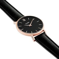 Alienwork montre femme fille bracelet maille acier inoxydable or rose doree analogique quartz noir imperméable cadran en marbre véritable. Montre Cluse Minuit Noir Himfrqn2700 Marc Orian Bijouterie En Ligne