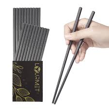 How to use chopsticks perfectly. Amazon Com Lourmet 10 Pairs Fiberglass Chopsticks Reusable Chopsticks Dishwasher Safe Chinese Japanese Chopsticks Non Slip 9 1 2 Inches 10 Pairs Black Flatware