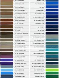 Pinstripe Color Charts