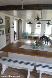 1 Half Wall Dining Table Made From Reclaimed Wood By Kammy S Korner Featured On Remodelaholic In 2020 Bar Dining Table Breakfast Bar Table Wall Dining Table