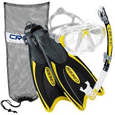 Cressi Nano Crystal Scuba Mask Fin Snorkel Set Kirk Scuba