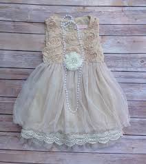 Beige Bubble Flower Girl Dress Rustic Wedding Ava Madison Boutique Toddler Girl Dresses Flower Girl Dresses Flower Girl