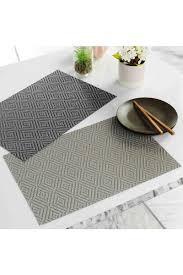 Ce modèle reprend les motifs et veinures du marbre avec des dégradés subtils de gris. 30 X 45 Cm Set De Table Blanc Noir Tati Fr