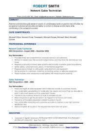 cable technician resume samples
