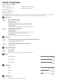 The following cabin crew sample resume is created using flexi resume builder. Flight Attendant Resume Sample Also With No Experience