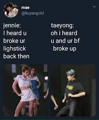 Dalam postingannya di salah satu forum online populer tersebut, netizen menyebutkan bahwa taeyong nct dan jennie black pink berkencan dengan . Nct Taeyong Omg So Shadyyyy Facebook