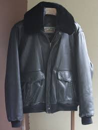 Mens Leather Bomber Flight Jacket Henry Choice Sweden Size L Black Full Zip Flight Bomber Jacket Real Leather Jacket Flight Jacket