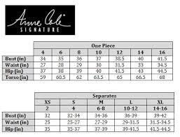 Anne Cole Swimwear Size Chart Bedowntowndaytona Com