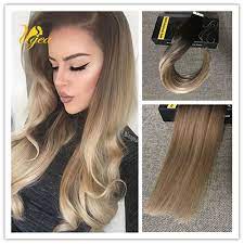 Balayage Ombre Brown To Dark Ash Blonde Remy Pu Tape In Human Hair Extensions Human Hair Extensions Remy Human Hair Extensions Balayage Hair Dark Short