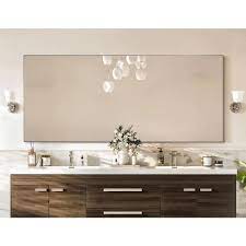 FORCLOVER 84 in. W x 36 in. H Rectangular Framed Anti-Fog Dimmable Backlit  LED Wall Bathroom Vanity Mirror in Gun Gray Metal FRIMFTHGB8436 - The Home  Depot