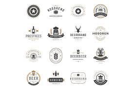 Free stamp vector download in ai, svg, eps and cdr. 45 Beer Logotypes And Badges In Logo Templates On Yellow Images Creative Store