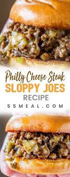 We still get that peppers & onions flavor but they are all chopped up and mixed in with the beef so they are more palatable for picky. Philly Cheese Steak Sloppy Joes Recipe Sloppy Joes Rezept Rezepte