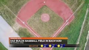 Gba | submitted by connor g. Dad Builds Baseball Field In Backyard