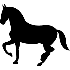 Dancing Black Horse Shape Of Side View Free Vector Icons Designed By Freepik Black Horse Horse Silhouette Dog Drawing
