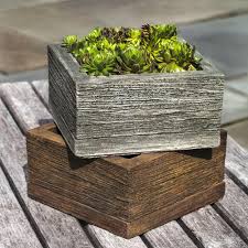 Gorgeous barn wood ceiling of a home library. Stone Barn Board Small Square Garden Planter