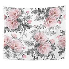 See more ideas about floral tapestry, tapestry, floral pattern. Remain Unique Tapestry Gray Retro Pink Flowers Leaves On White Watercolor Floral Pattern Rose In Pastel Color Painting Wall Hang Decor Indoor House Made In Soft Buy Online In Dominica At Dominica Desertcart Com